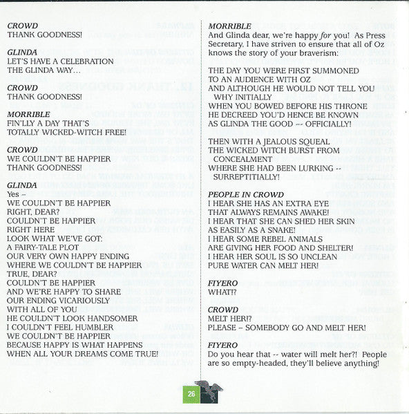 Wicked (Original Broadway Cast Recording) (CD) | Mint (M) Mint (M) Get Cheap Vinyl