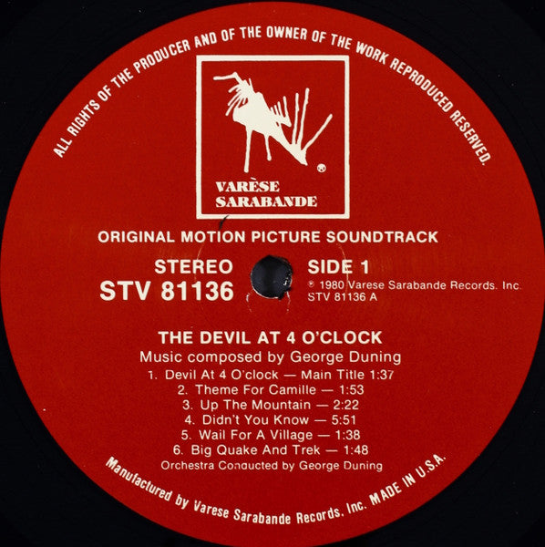 The Devil At 4 O'Clock (Original Motion Picture Soundtrack) (VINYL) | Mint (M) Near Mint (NM) Get Cheap Vinyl