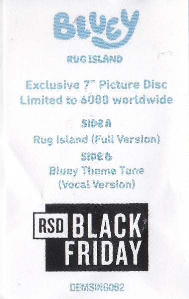 Rug Island (Full Version) (7" PICTURE VINYL) | Mint (M) Mint (M) Get Cheap Vinyl