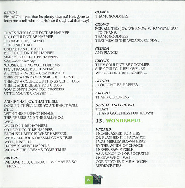 Wicked (Original Broadway Cast Recording) (CD) | Mint (M) Mint (M) Get Cheap Vinyl