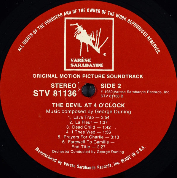 The Devil At 4 O'Clock (Original Motion Picture Soundtrack) (VINYL) | Mint (M) Near Mint (NM) Get Cheap Vinyl