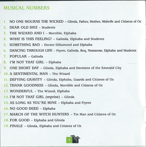 Wicked (Original Broadway Cast Recording) (CD) | Mint (M) Mint (M) Get Cheap Vinyl