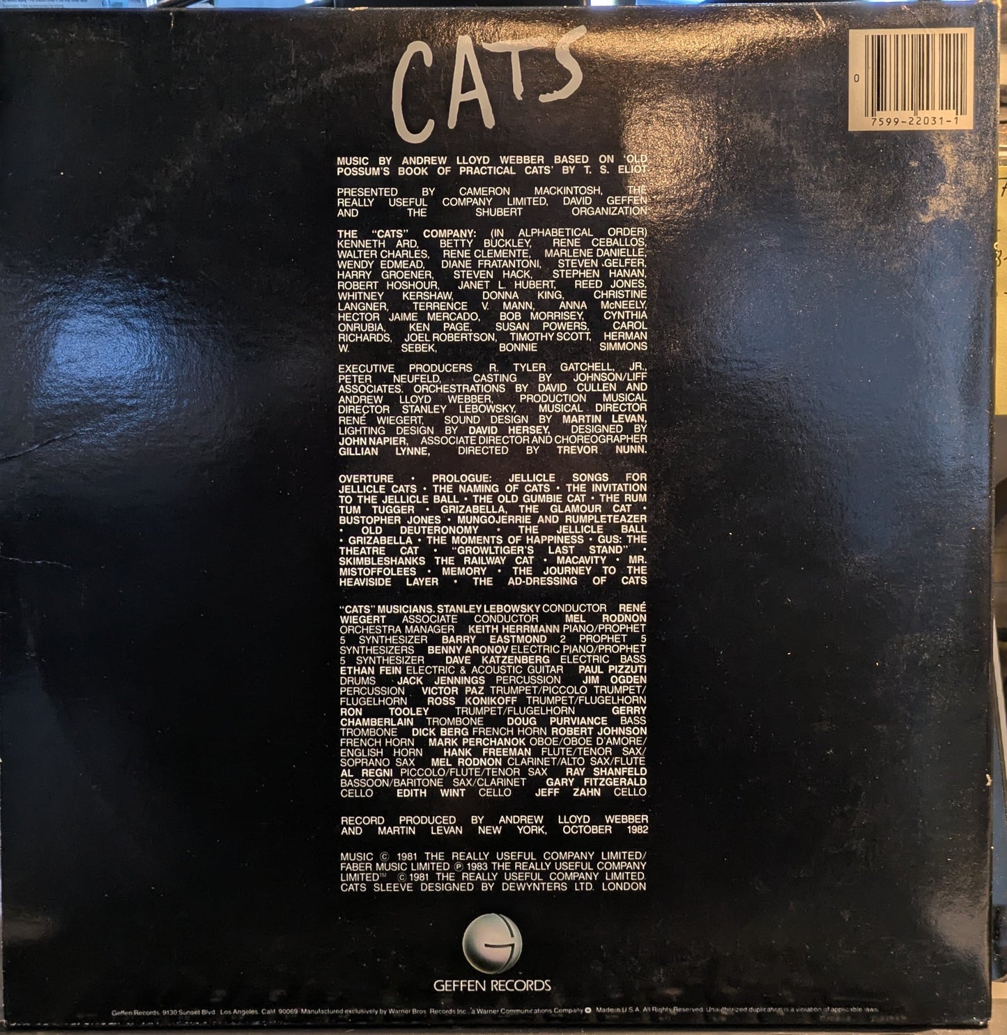 Cats - Complete Original Broadway Cast Recording (2xVINYL) | Near Mint (NM) Near Mint (NM) Get Cheap Vinyl