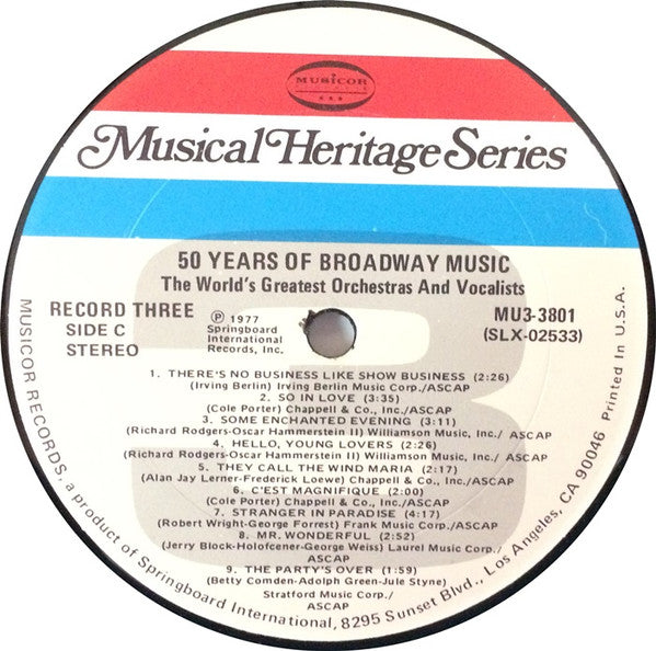 50 Years Of Broadway Music | Near Mint (NM) Near Mint (NM) Get Cheap Vinyl