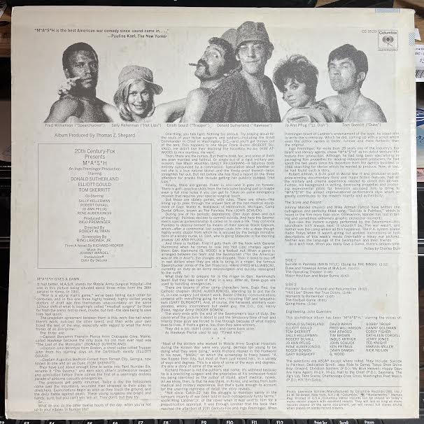 M*A*S*H (Original Soundtrack Recording) (VINYL) | Near Mint (NM or M-) Excellent (EX) Get Cheap Vinyl