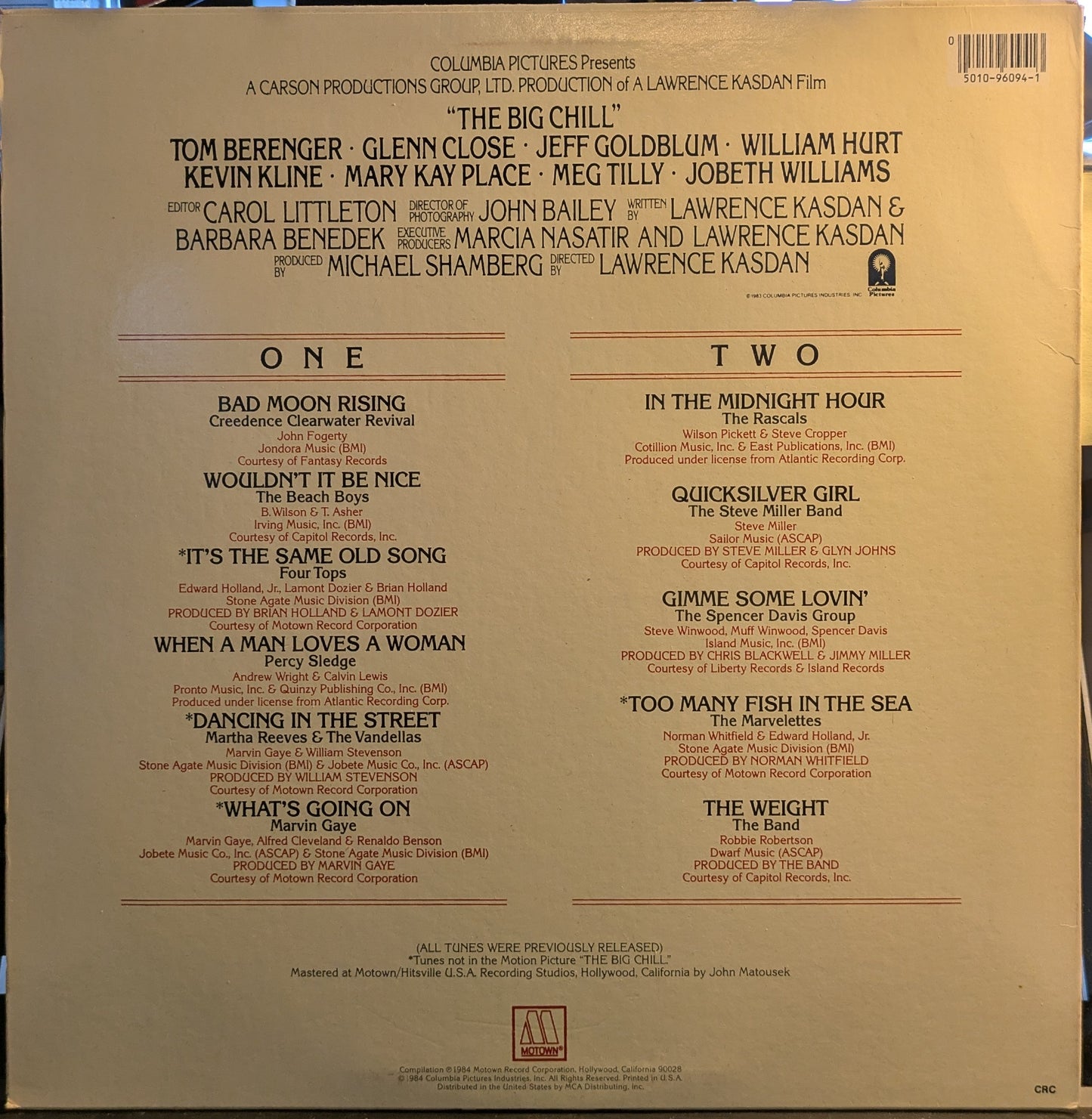 More Songs From The Original Soundtrack Of The Big Chill (VINYL) | Near Mint (NM) Excellent (EX) Get Cheap Vinyl