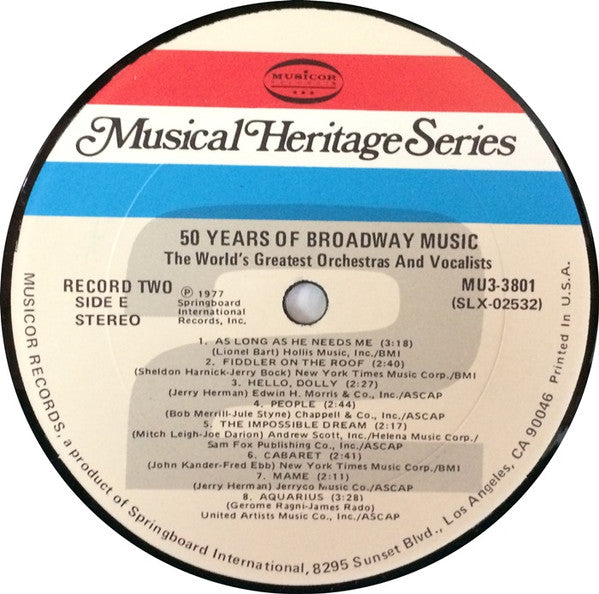 50 Years Of Broadway Music | Near Mint (NM) Near Mint (NM) Get Cheap Vinyl