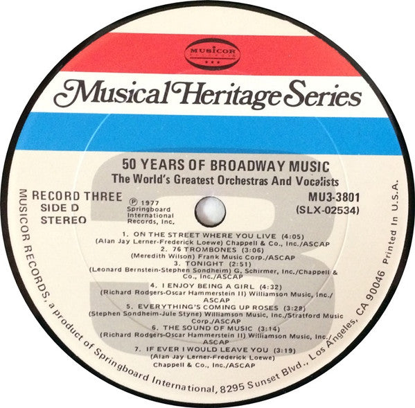 50 Years Of Broadway Music | Near Mint (NM) Near Mint (NM) Get Cheap Vinyl