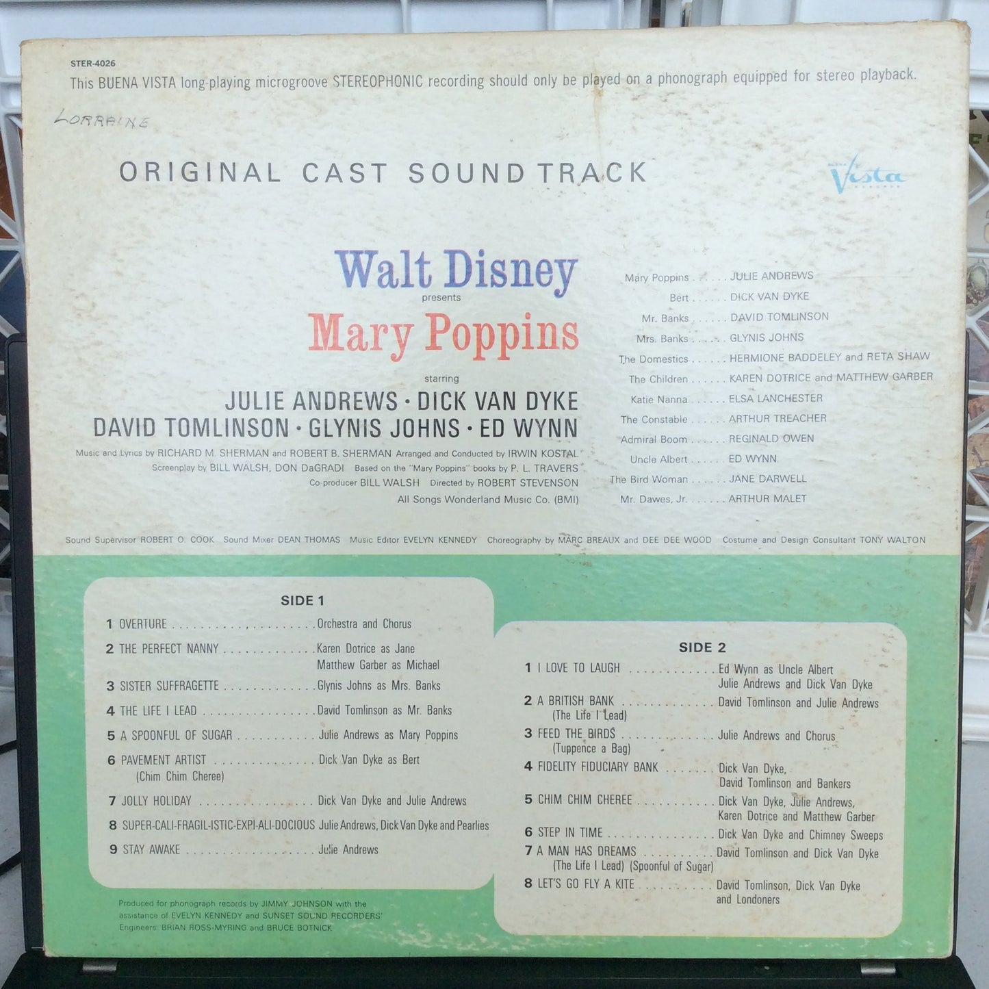 Mary Poppins (Original Cast Sound Track) (VINYL) | Very Good Plus Plus (VG++) Very Good Plus (VG+) Get Cheap Vinyl