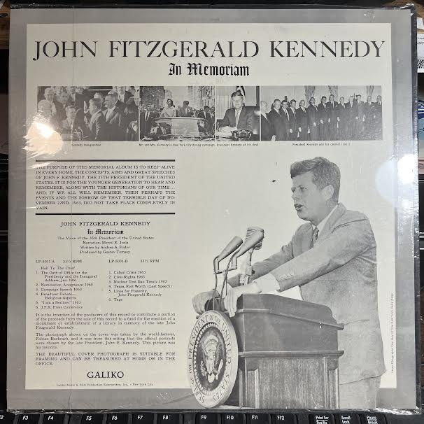 In Memoriam (The Voice Of The 35th President Of The United States) (VINYL) | Mint (M) Near Mint (NM or M-) Get Cheap Vinyl