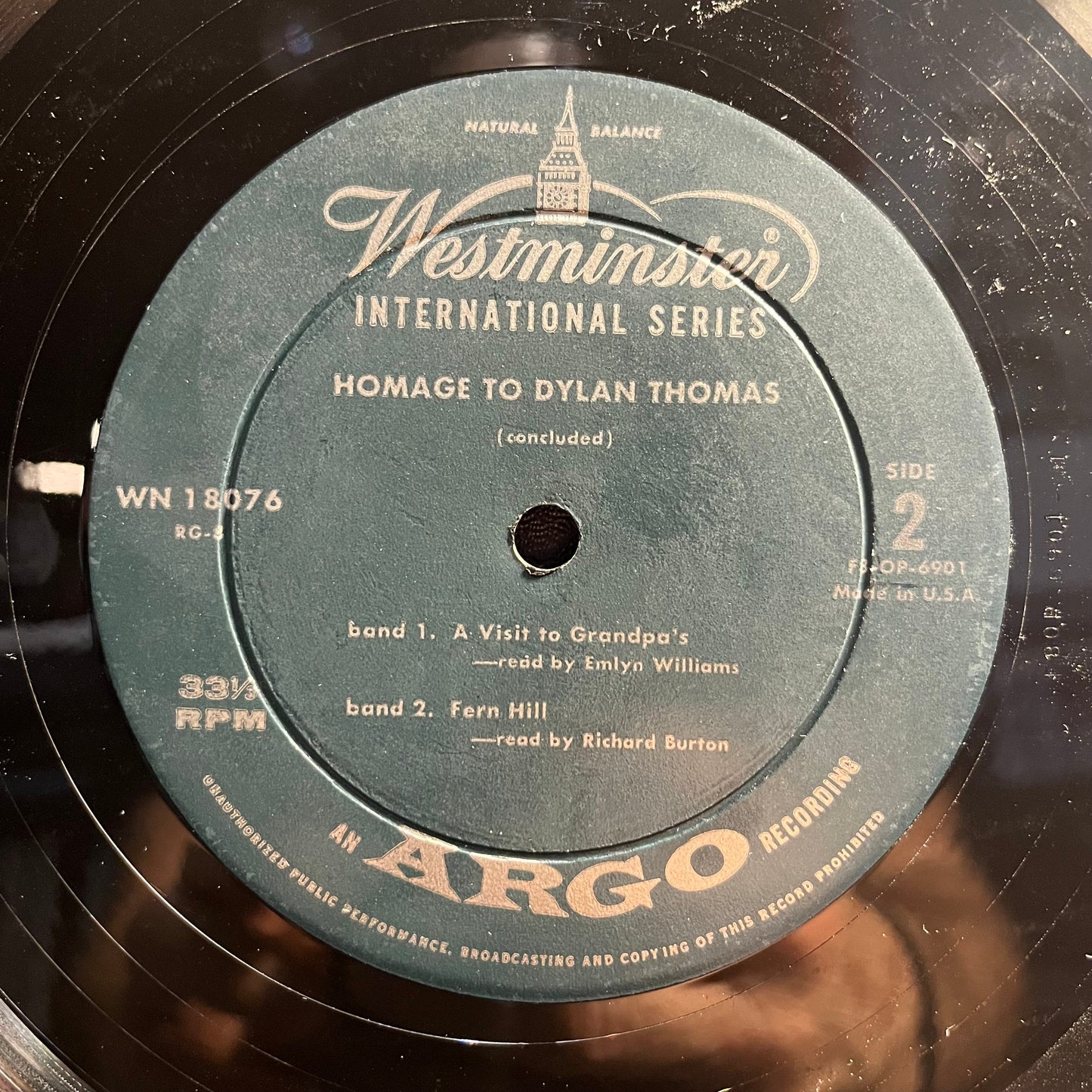 Homage To Dylan Thomas | Excellent (EX) Very Good (VG) Get Cheap Vinyl