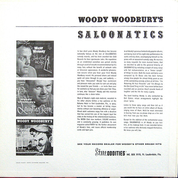 Woody Woodbury's Saloonatics *SHRINK* | Very Good Plus (VG+) Near Mint (NM) Get Cheap Vinyl