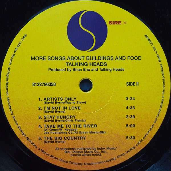 More Songs About Buildings And Food | Mint (M) Mint (M) Get Cheap Vinyl