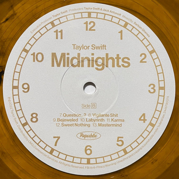 Taylor Swift Midnights Republic Records LP, Album, S/Edition, Mah Mint (M) Mint (M) Get Cheap Vinyl