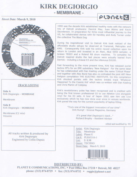 Membrane (VINYL) *PROMO* | Near Mint- (NM-) Generic Get Cheap Vinyl