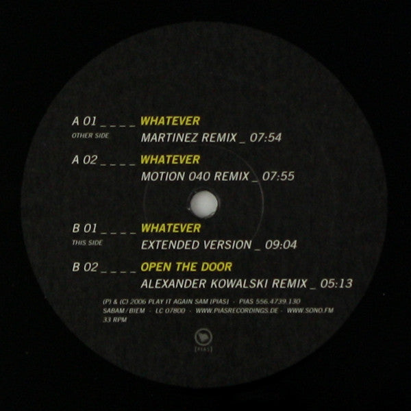 Whatever | Mint (M) Near Mint (NM) Get Cheap Vinyl