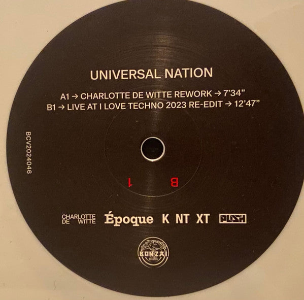 Universal Nation (Charlotte de Witte Rework + Live at I Love Techno 2023 Re-Edit) | Mint (M) Mint (M) Get Cheap Vinyl