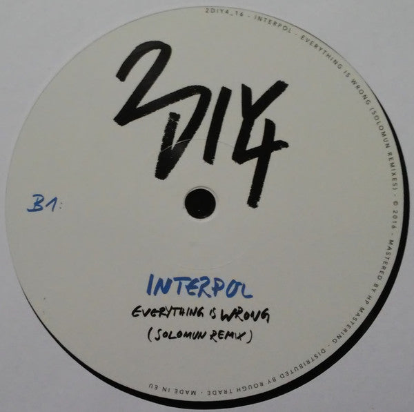 Interpol Everything Is Wrong (Solomun Remix) 12" Mint (M) Mint (M) Get Cheap Vinyl