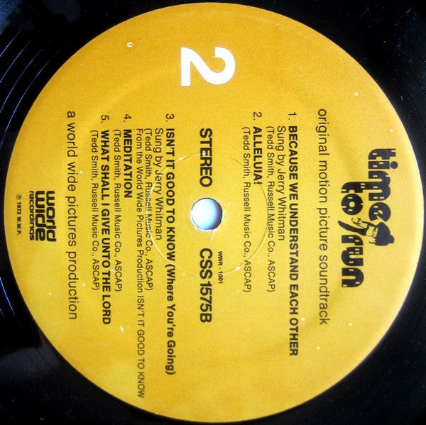 Time To Run (Original Motion Picture Soundtrack) | Very Good (VG) Near Mint (NM) Get Cheap Vinyl