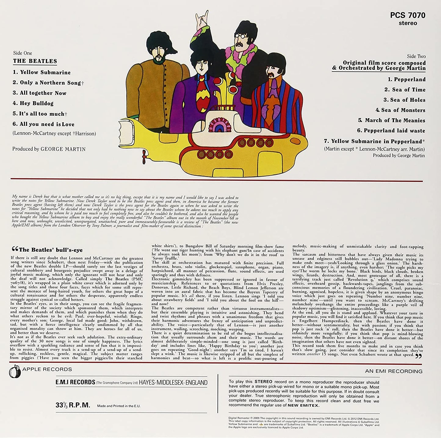 Yellow Submarine (180 Gram Vinyl, Remastered, Reissue) | Mint (M) Mint (M) Get Cheap Vinyl