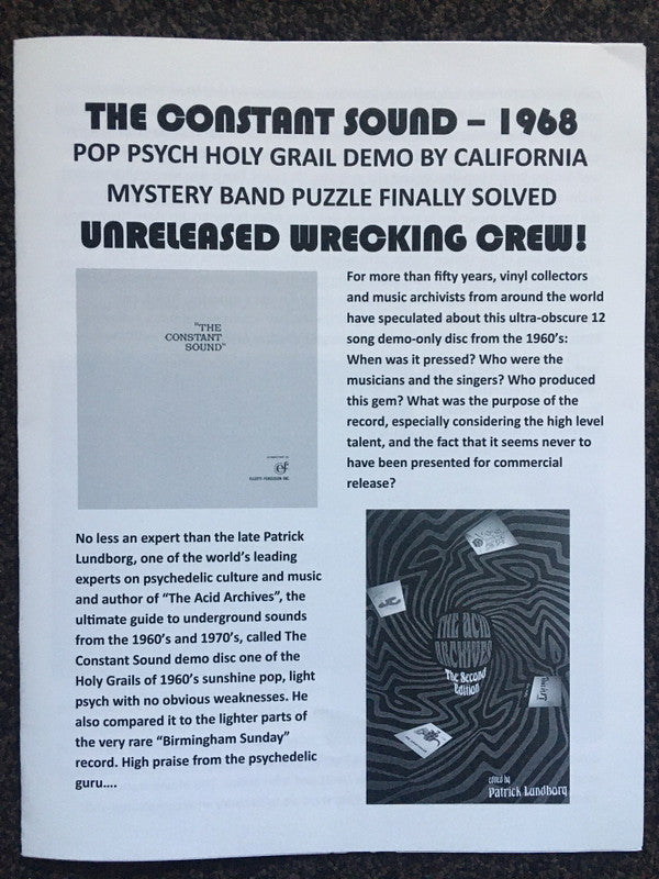 The Constant Sound | Mint (M) Mint (M) Get Cheap Vinyl