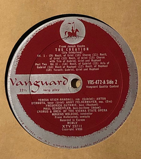 The Creation (Die Schöpfung) | Very Good Plus (VG+) Very Good (VG) Get Cheap Vinyl