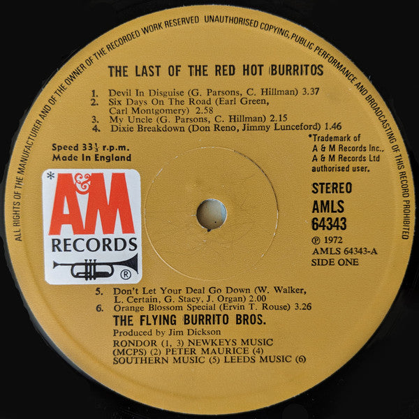 The Last Of The Red Hot Burritos | Very Good Plus (VG+) Near Mint (NM) Get Cheap Vinyl