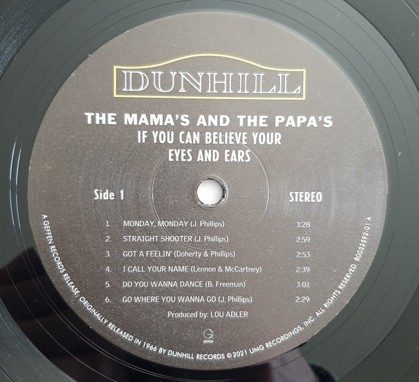The Mamas & The Papas If You Can Believe Your Eyes And Ears Geffen Records, UMe LP, Album, RE, Toi Mint (M) Mint (M) Get Cheap Vinyl