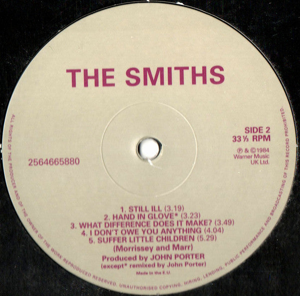 The Smiths The Smiths Warner Music UK Ltd. LP, Album, RE Mint (M) Mint (M) Get Cheap Vinyl