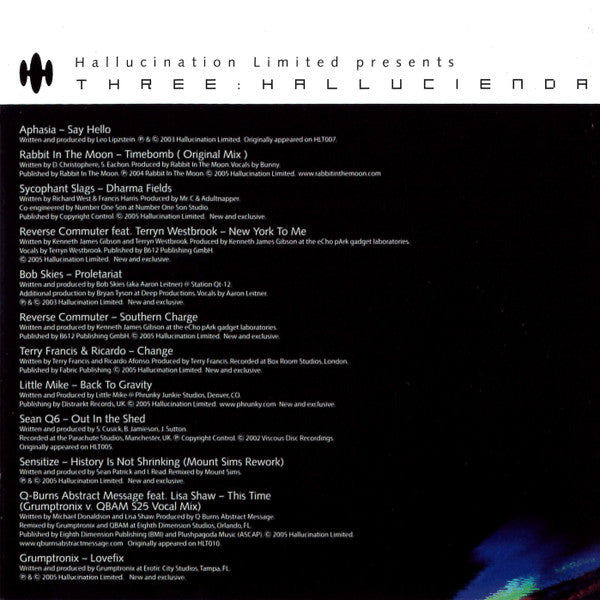 Hallucination Limited Presents: Three : Hallucienda | Mint (M) Mint (M) Get Cheap Vinyl