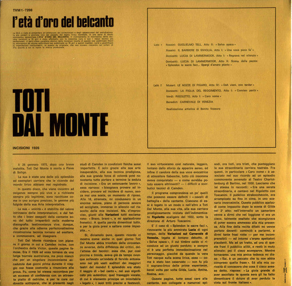 Toti Dal Monte | Near Mint (NM) Very Good Plus (VG+) Get Cheap Vinyl