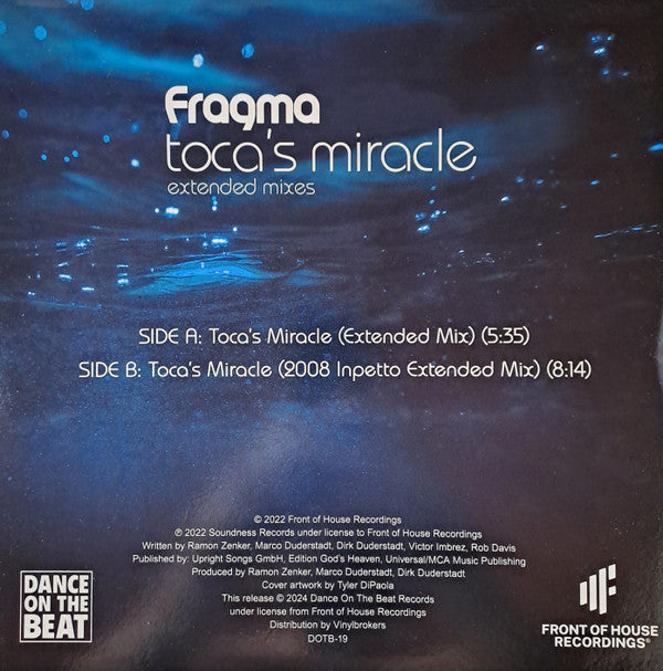 Toca's Miracle (Extended Mixes)(WHITE VINYL) | Mint (M) Mint (M) Get Cheap Vinyl
