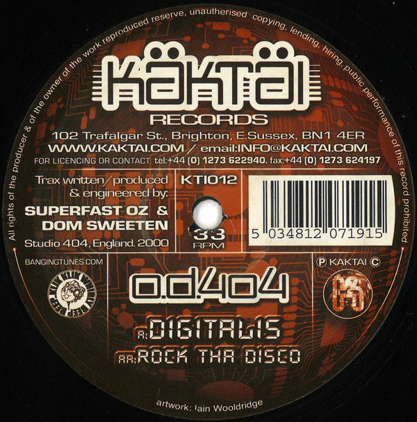 Digitalis / Rock Tha Disco | Excellent (EX) Near Mint (NM) Get Cheap Vinyl