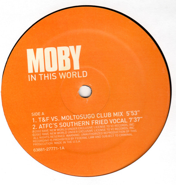 In This World / In My Heart | Excellent (EX) Excellent (EX) Get Cheap Vinyl