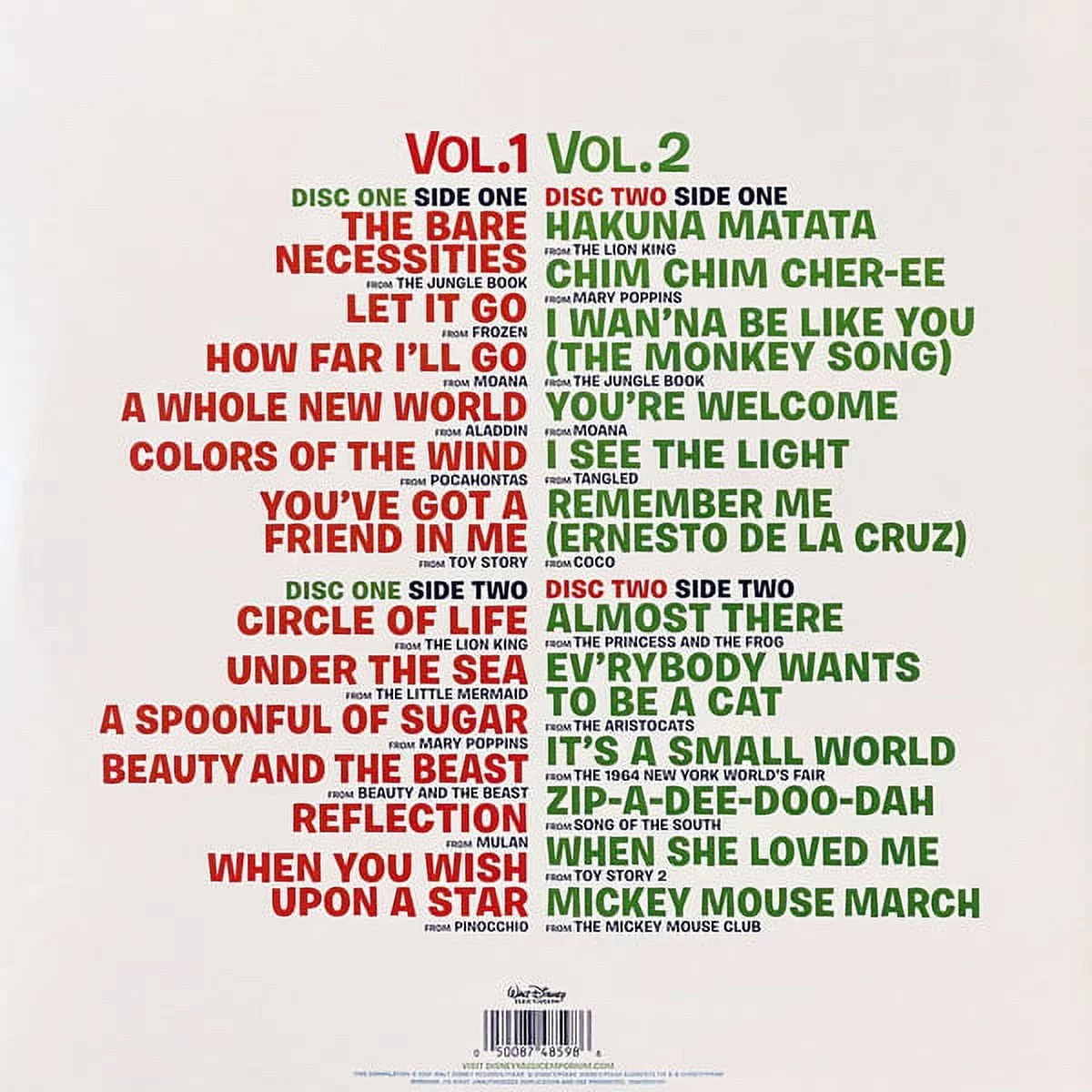 Disney Ultimate Hits Vol.1 & 2 (Limited Edition, Green & Blue Vinyl) (2 Lp's) | Mint (M) Mint (M) Get Cheap Vinyl