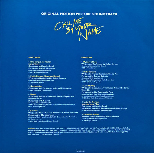Call Me By Your Name (Original Motion Picture Soundtrack) | Mint (M) Mint (M) Get Cheap Vinyl