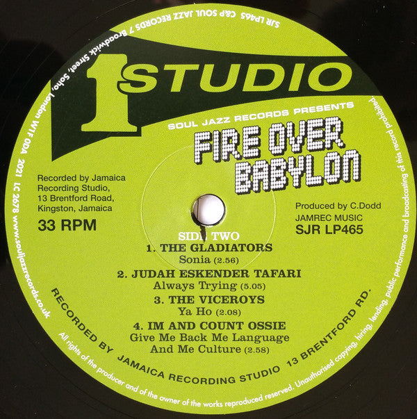 Fire Over Babylon (Dread, Peace And Conscious Sounds At Studio One) | Mint (M) Mint (M) Get Cheap Vinyl