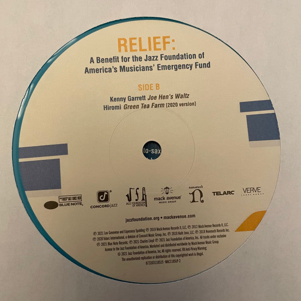Relief A Benefit For The Jazz Foundation Of America's Musician's Emergency Fund | Mint (M) Mint (M) Get Cheap Vinyl