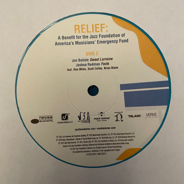 Relief A Benefit For The Jazz Foundation Of America's Musician's Emergency Fund | Mint (M) Mint (M) Get Cheap Vinyl