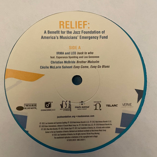 Relief A Benefit For The Jazz Foundation Of America's Musician's Emergency Fund | Mint (M) Mint (M) Get Cheap Vinyl
