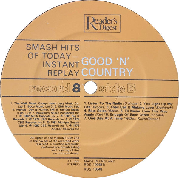 Smash Hits Of Today - Instant Replay | Near Mint (NM) Near Mint (NM) Get Cheap Vinyl