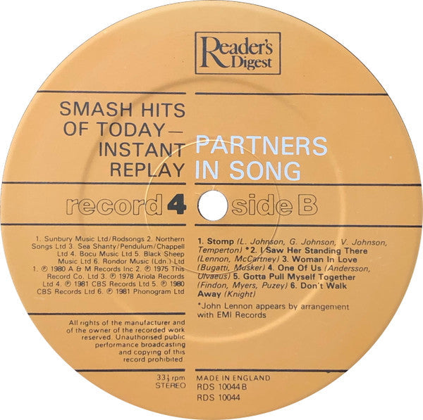 Smash Hits Of Today - Instant Replay | Near Mint (NM) Near Mint (NM) Get Cheap Vinyl