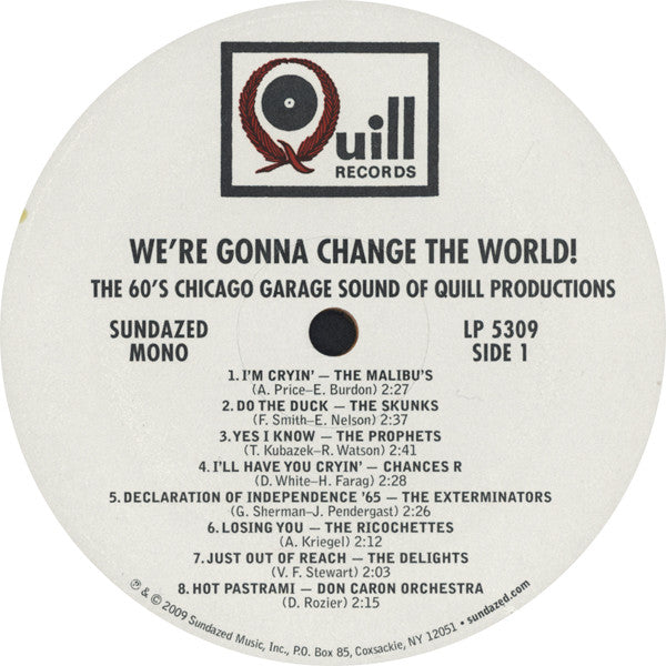 We're Gonna Change The World! (The 60's Chicago Garage Sound Of Quill Productions) | Mint (M) Mint (M) Get Cheap Vinyl