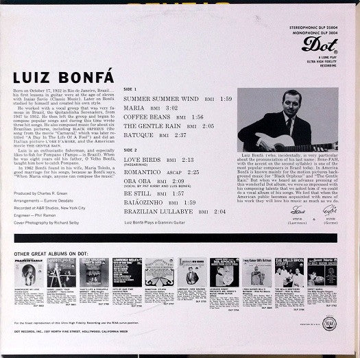 Luiz Bonfá (VINYL) | Very Good Plus (VG+) Near Mint (NM) Get Cheap Vinyl