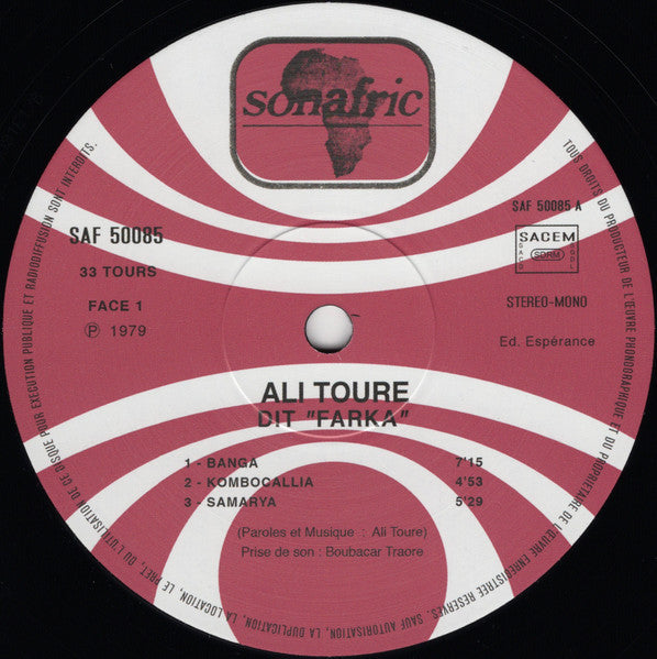Ali Toure Dit "Farka" (VINYL) | Mint (M) Mint (M) Get Cheap Vinyl