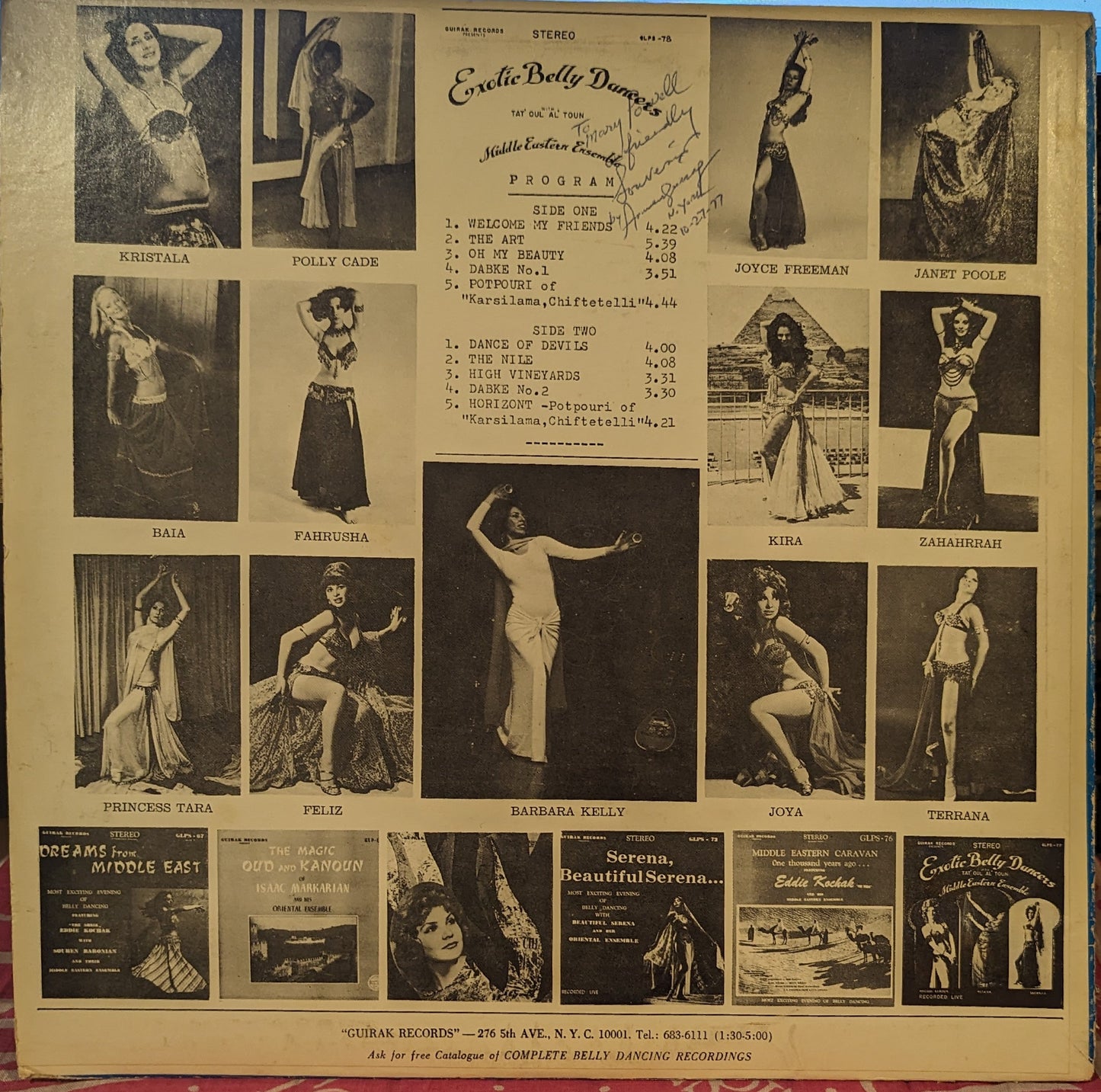 Exotic Belly Dancers *SIGNED* - Volume 2 | Excellent (EX) Very Good Plus (VG+) Get Cheap Vinyl