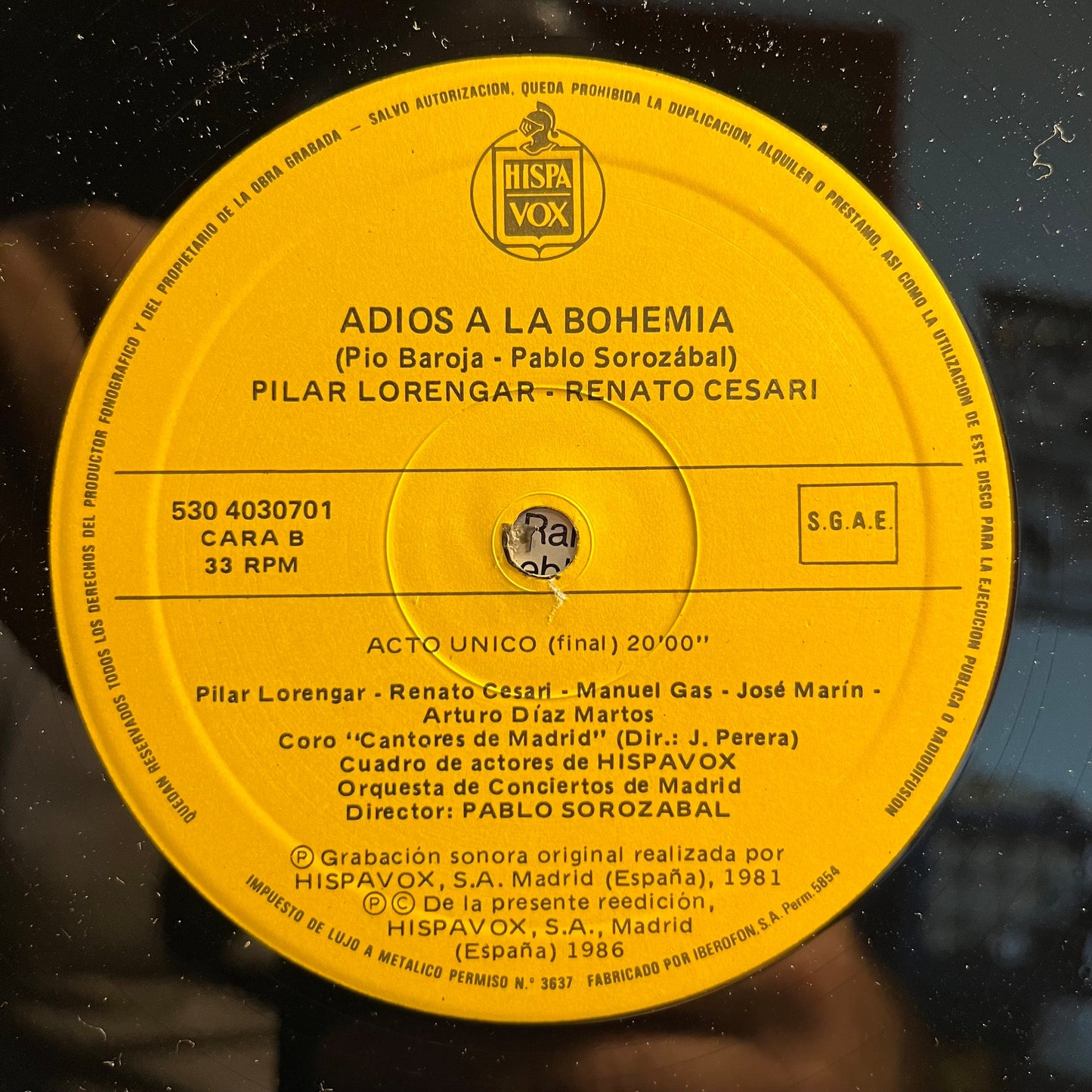 Adios A La Bohemia | Excellent (EX) Near Mint (NM) Get Cheap Vinyl