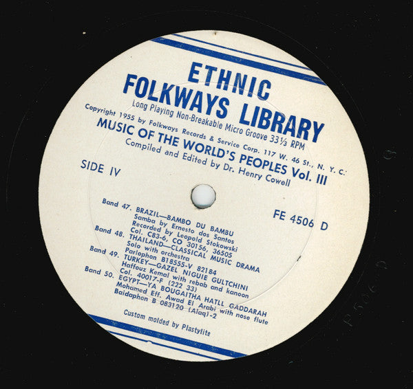 Music Of The World's Peoples, Volume Three *RECORD 2 ONLY* | Very Good (VG) Generic Get Cheap Vinyl