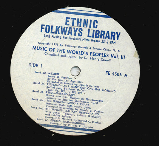 Music Of The World's Peoples, Volume Three *RECORD 2 ONLY* | Very Good (VG) Generic Get Cheap Vinyl
